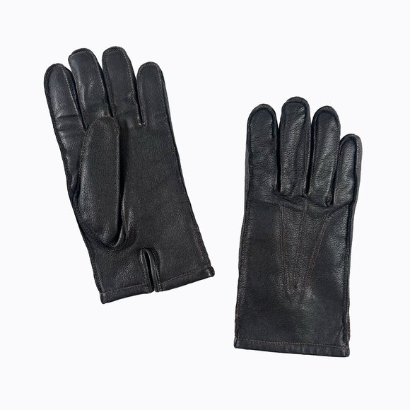 Roundtree & Yorke Real Leather Thinsulate Lined Gloves SzL Black Driving Classic - Picture 1 of 7